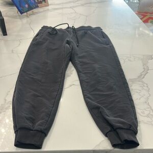 Fabletics Black/Grey Joggers. Side Pockets Zippers. Drawstring Waistband. Size S